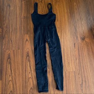 Free People Movement Cross Back Black Body Suit